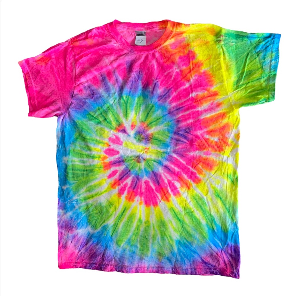 NWOT Gildan Women's Tie-Dye Rainbow T-shirt Tee S